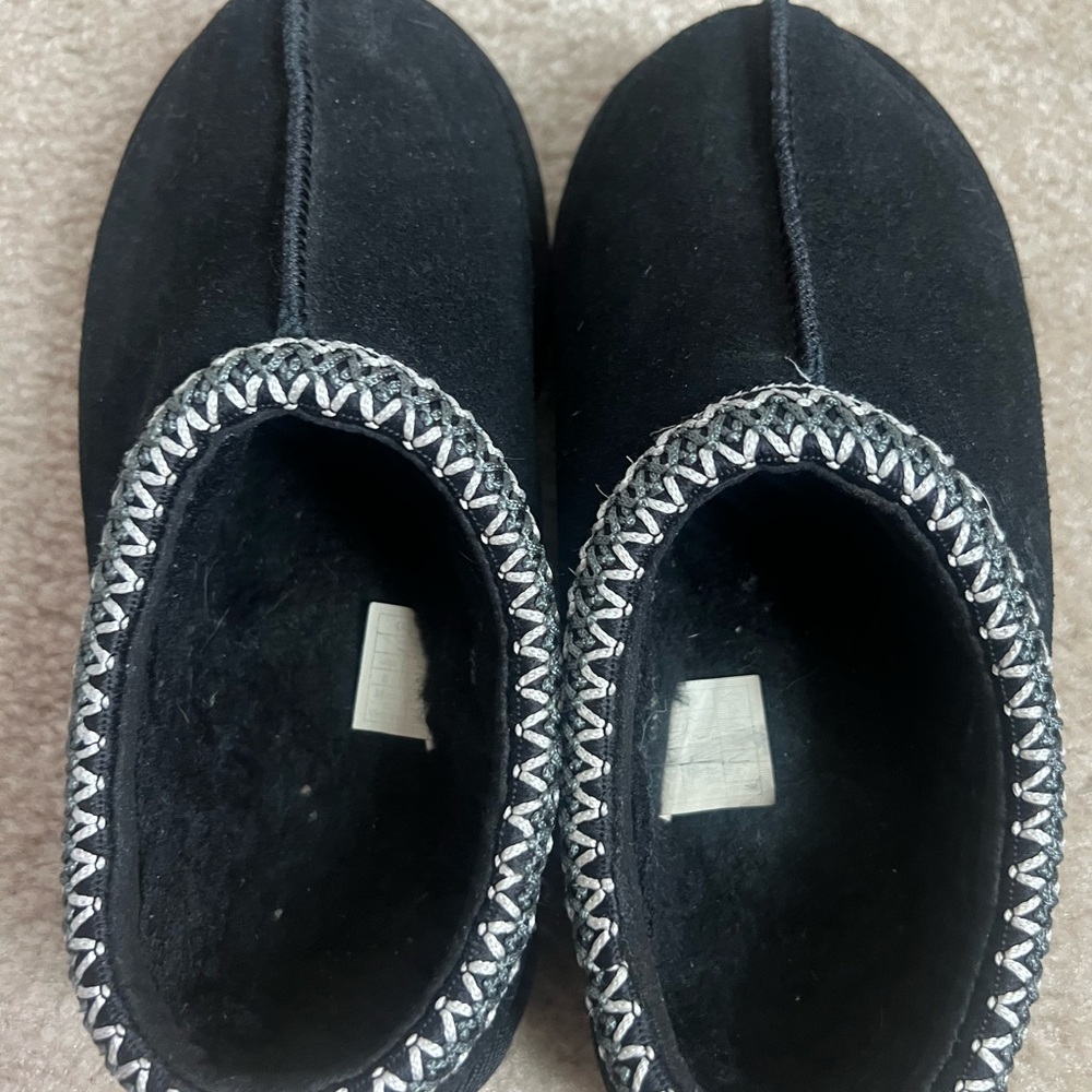 UGG Black Tasman with Silver Trim
